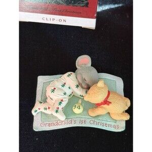 Hallmark Christmas Ornament 1994 Grandchild Clip On Ornament Vintage mouse